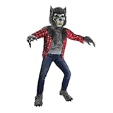 Boy Howling Werewolf Costume with Mask&comma; Halloween Costume for Kids&comma; Wolf Outfit Kids