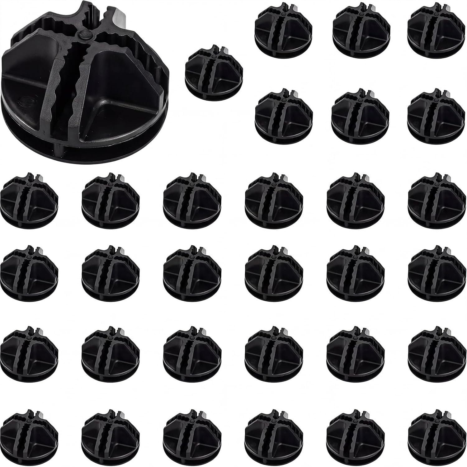 48 Pieces Cube Connectors Plastic Storage Wire Cube Organizer ABS Connectors for Modular Closet Storage Organizer and Wire Shelf (Black)