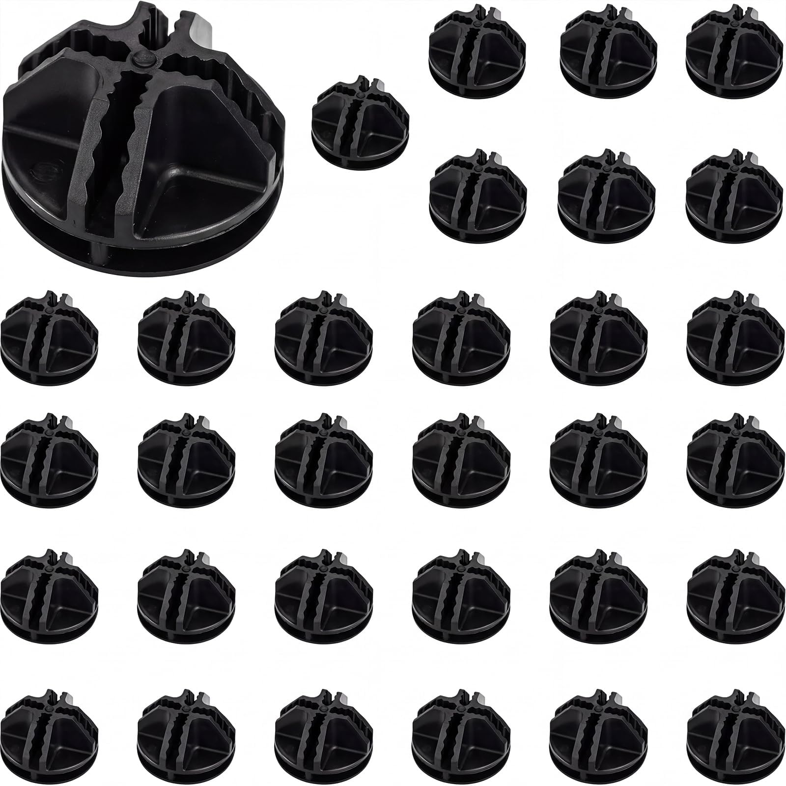 32 Pieces Cube Connectors Plastic Storage Wire Cube Organizer ABS Connectors for Modular Closet Storage Organizer and Wire Shelf (Black)