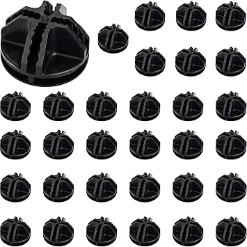 32 Pieces Cube Connectors Plastic Storage Wire Cube Organizer ABS Connectors for Modular Closet Storage Organizer and Wire Shelf Black