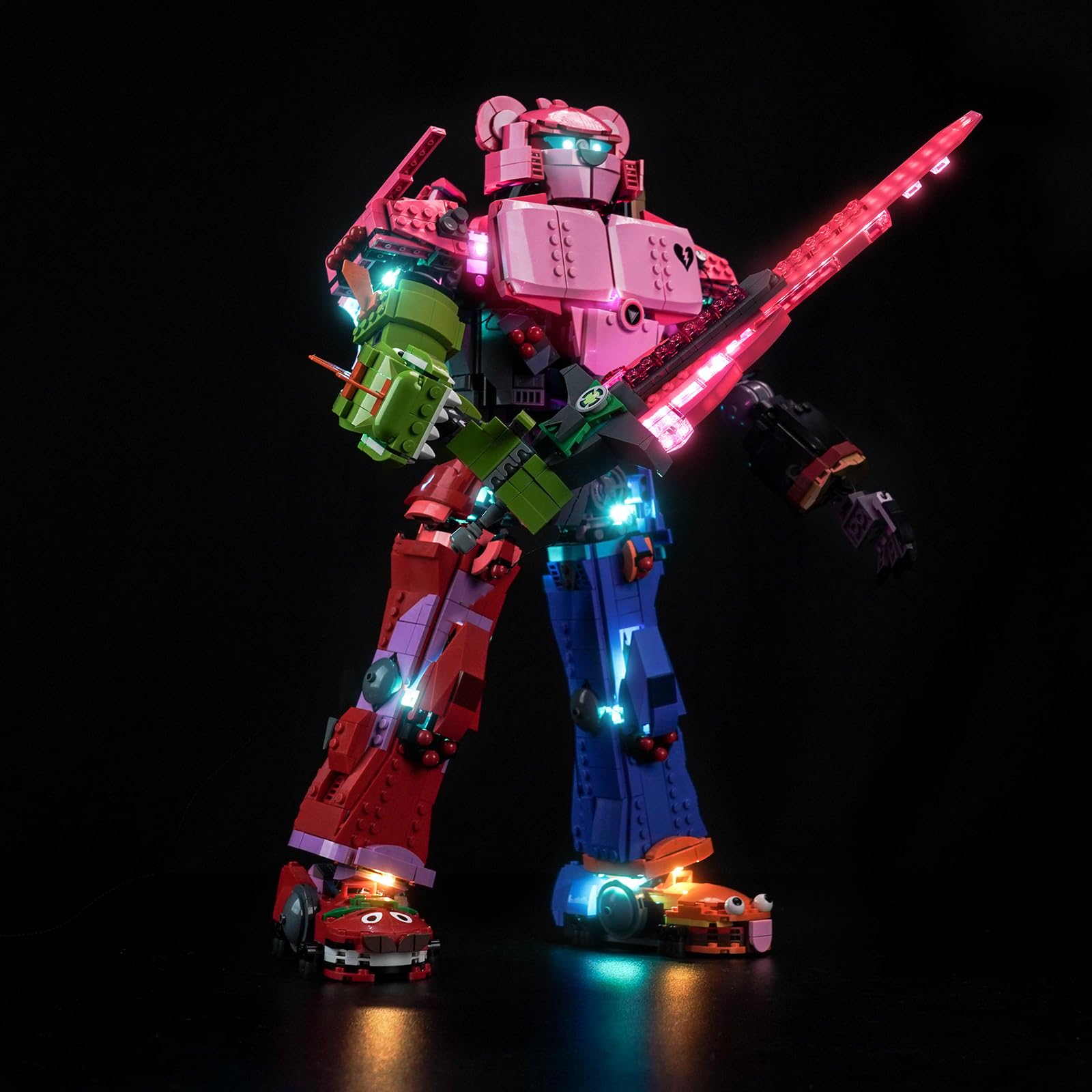 LocoLee Licht Set Kompatibel mit Lego 77078 Mecha Team Leader (Kein - Lego-Set) Dekorative Beleuchtung Set Compatible with Lego Mecha-Anführer