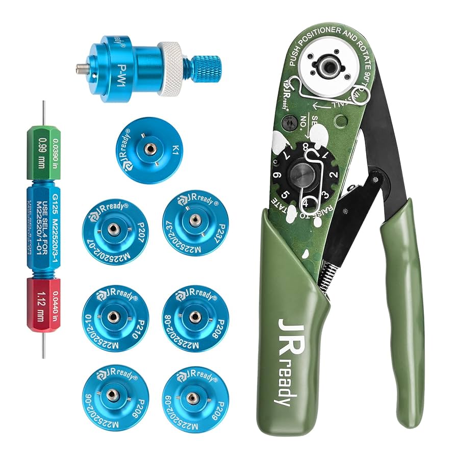 ノイミー　シリアルx10 JRready Four Indent Crimp Tool Kit,YJQ-W1A Crimper+Seven