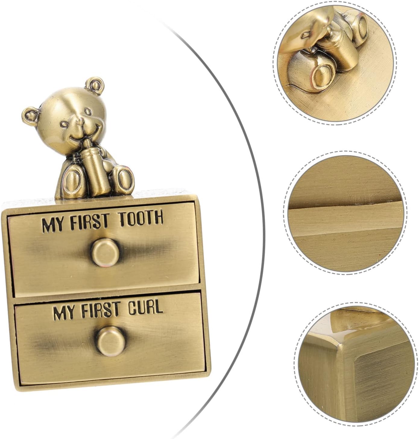 HANABASS Infant Tooth Storage Box for Boys and Girls Drawer Style Baby Teeth Keepsake Case Practical Souvenir Holder for Boys and Girls