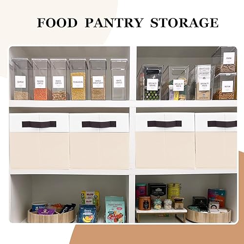 Miniatura 7 de Criusia Paquete de 4 cubos organizadores de ropa de bebé, cestas de almacenamiento plegables de tela con asas, contenedores de almacenamiento