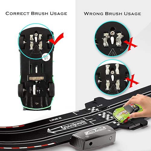 Miniatura 6 de Juego de pista de carreras de autos de 40 pies con ranura eléctrica Super Loop Speedway con cuatro autos para niños con sonidos y luz de doble