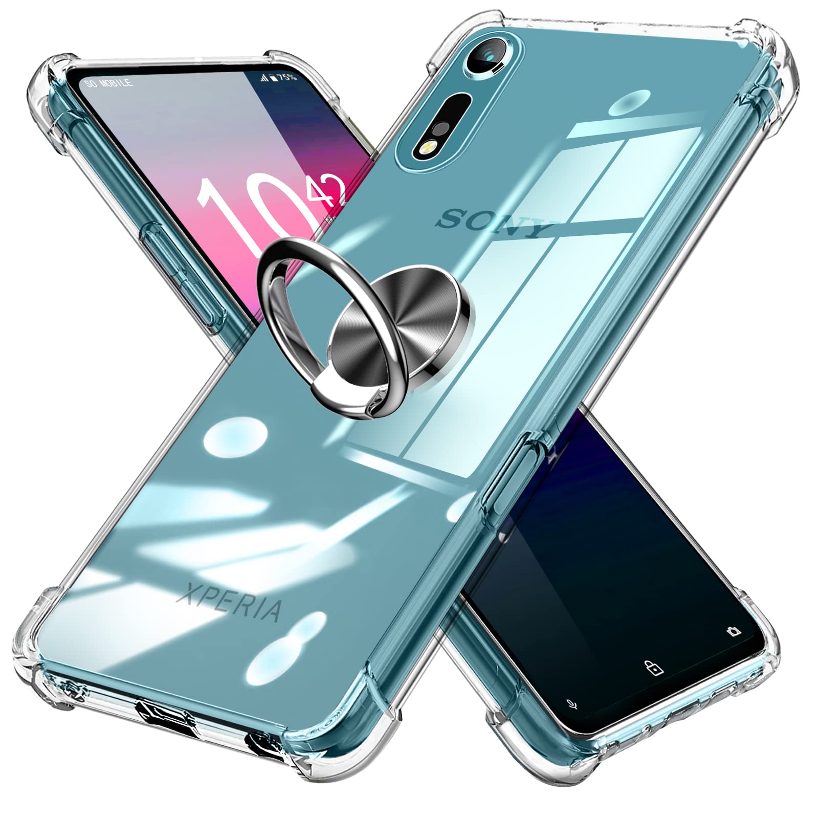 Amazon.co.jp: Xperia XZ ケース Xperia XZS ケース リング付き クリア 