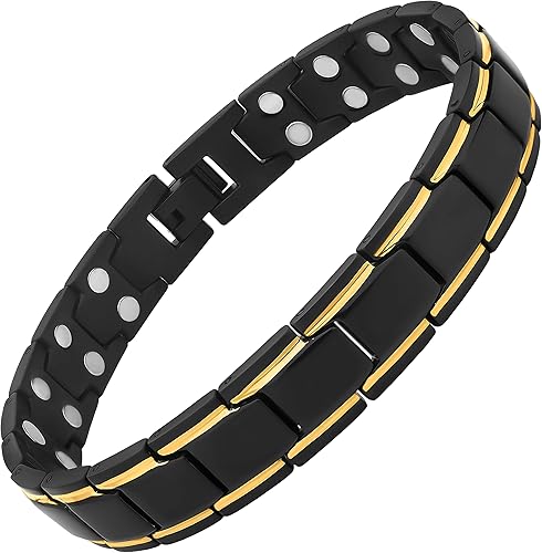 Miniatura 9 de MagnetRX Pulsera magnética ultra resistente, pulseras magnéticas de acero inoxidable eficaz para hombres, longitud de pulsera ajustable con