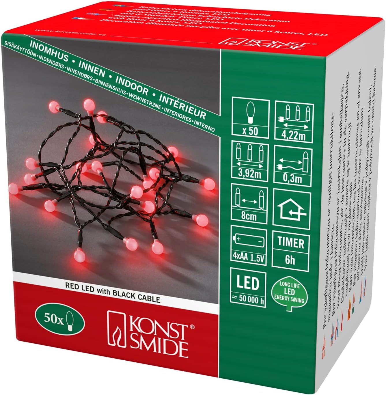 Konstsmide Christmas Lights LED Berry Set Round Diodes/Indoor Use (IP20