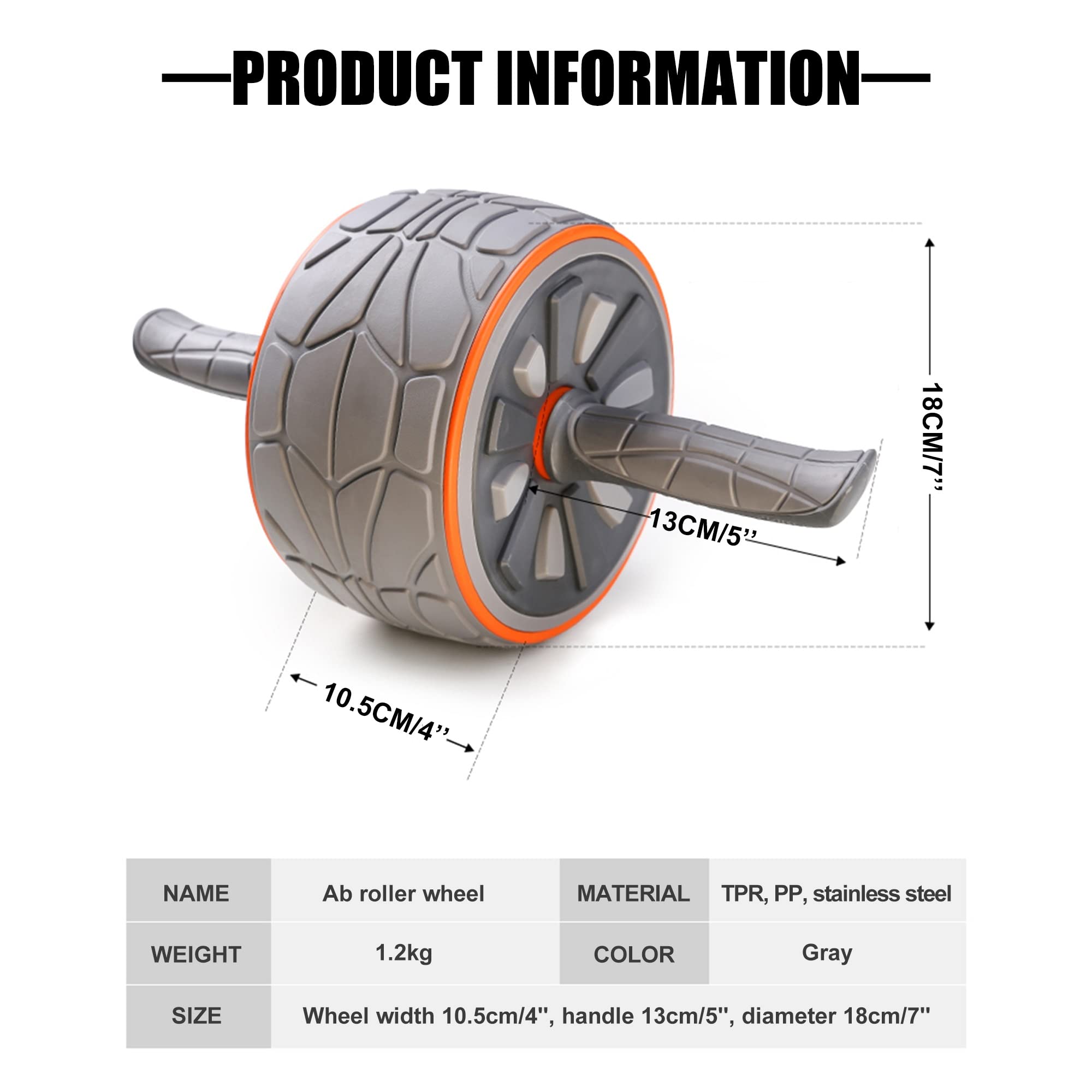 Rueda de abdominales para entrenamiento de abdominales, rodillo de rueda abdominal para entrenamiento de núcleo, ruedas de ejercicio para mujeres abdominales, rodillo deslizante de abdominales con rodillera, rodillo de abdominales Core Flex 4D, equipo de