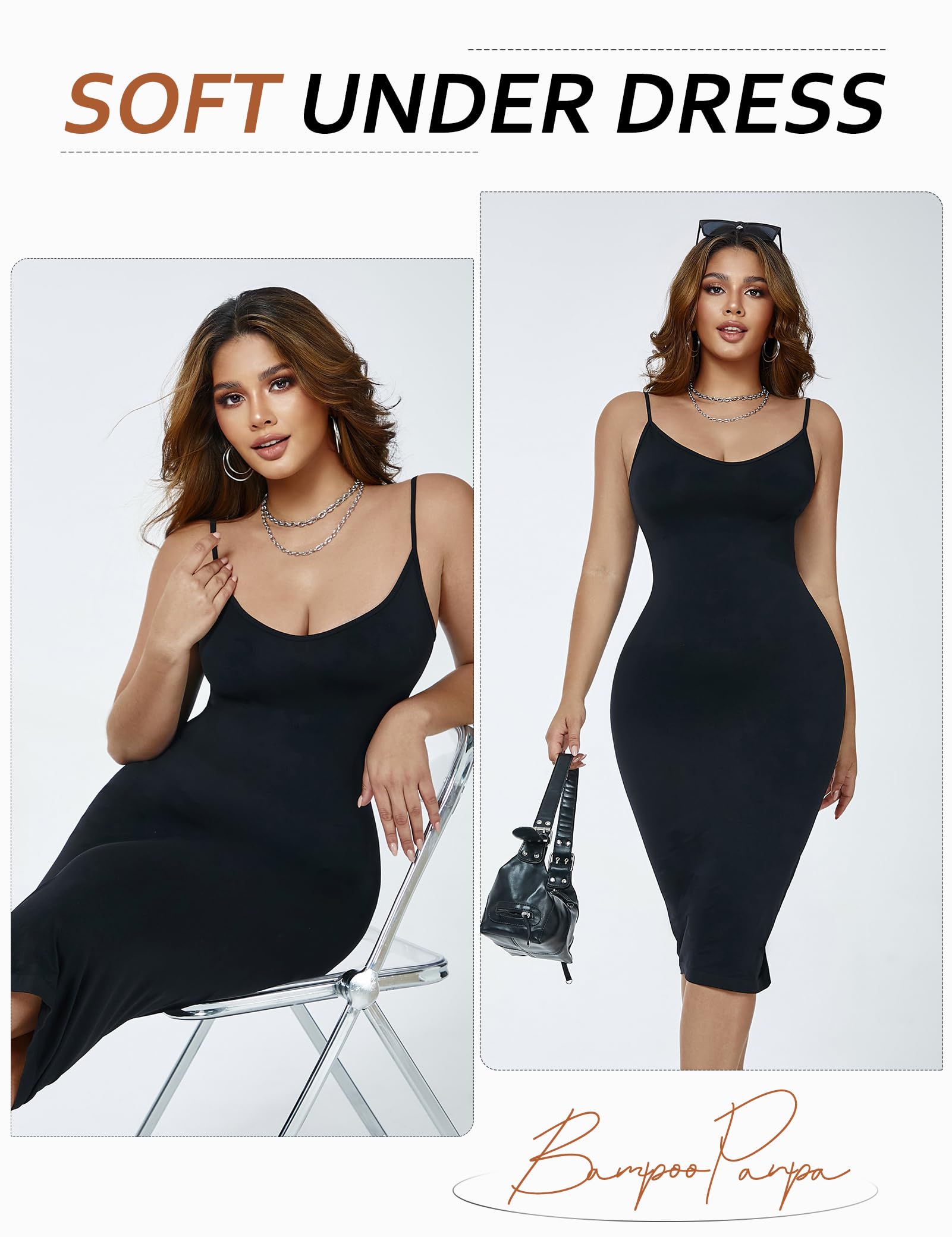 Faja moldeadora para debajo de los vestidos, vestido completo para mujer, control de abdomen, moldeador de cuerpo sin costuras