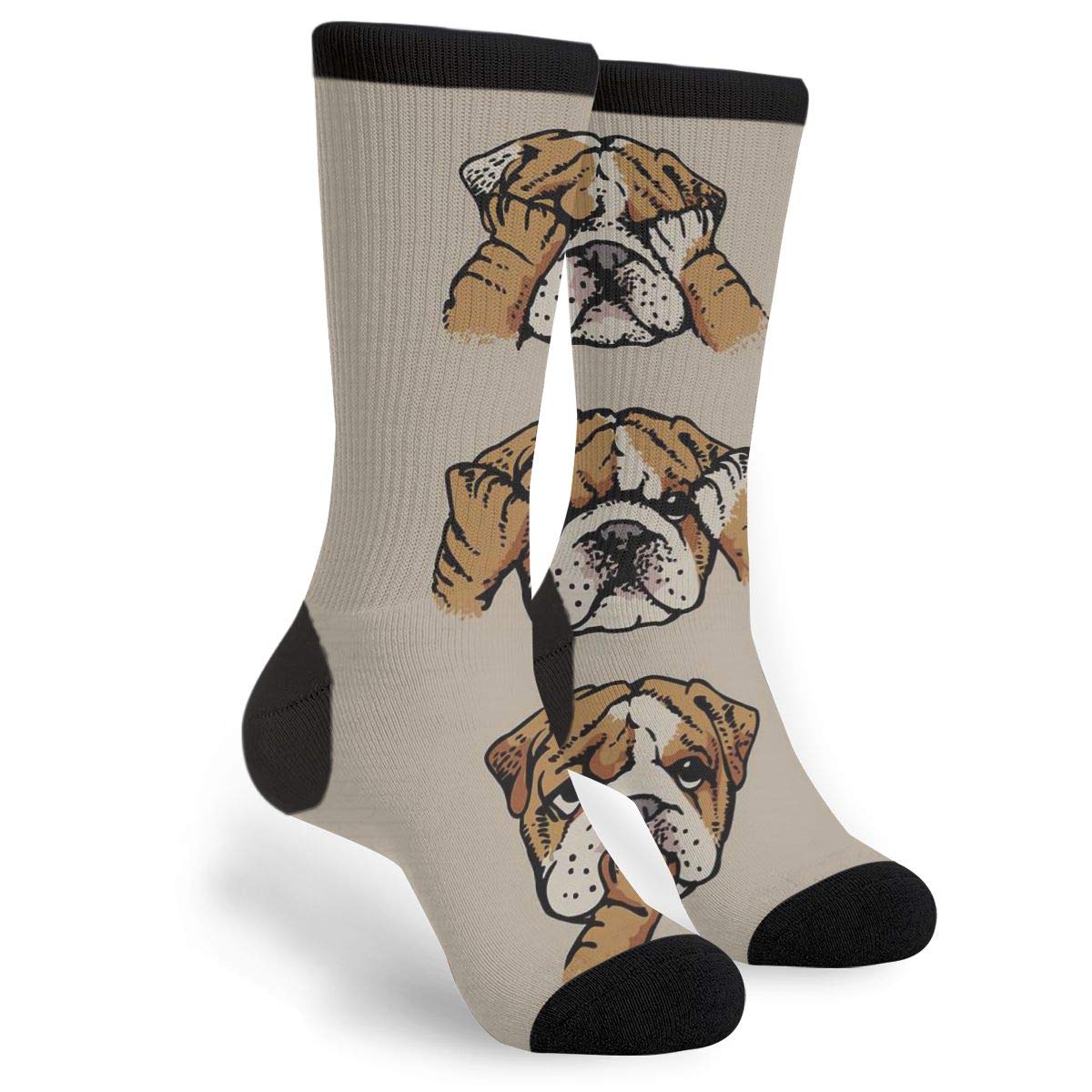 934 Novelty Running Socks English Bulldog Trainer Socks Anti Sweat Men’S Socks Unisex For Outdoor Basketball Runing 40Cm
