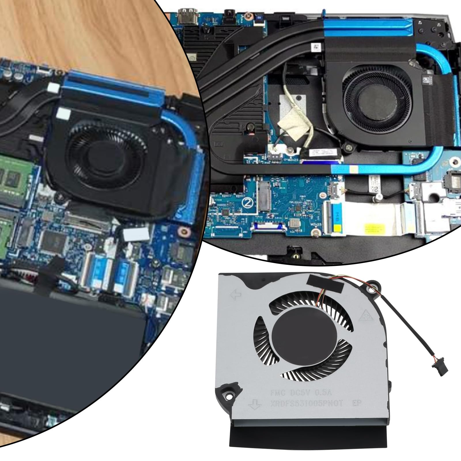 Wentylator chłodzący GPU do laptopa, 4-pinowy wentylator chłodzący GPU, kompatybilny z Acer Nitro 5 AN517-41 AN517-52 AN515-55 AN515-56 AN515-57 wentylator GPU, DC28000QEF0