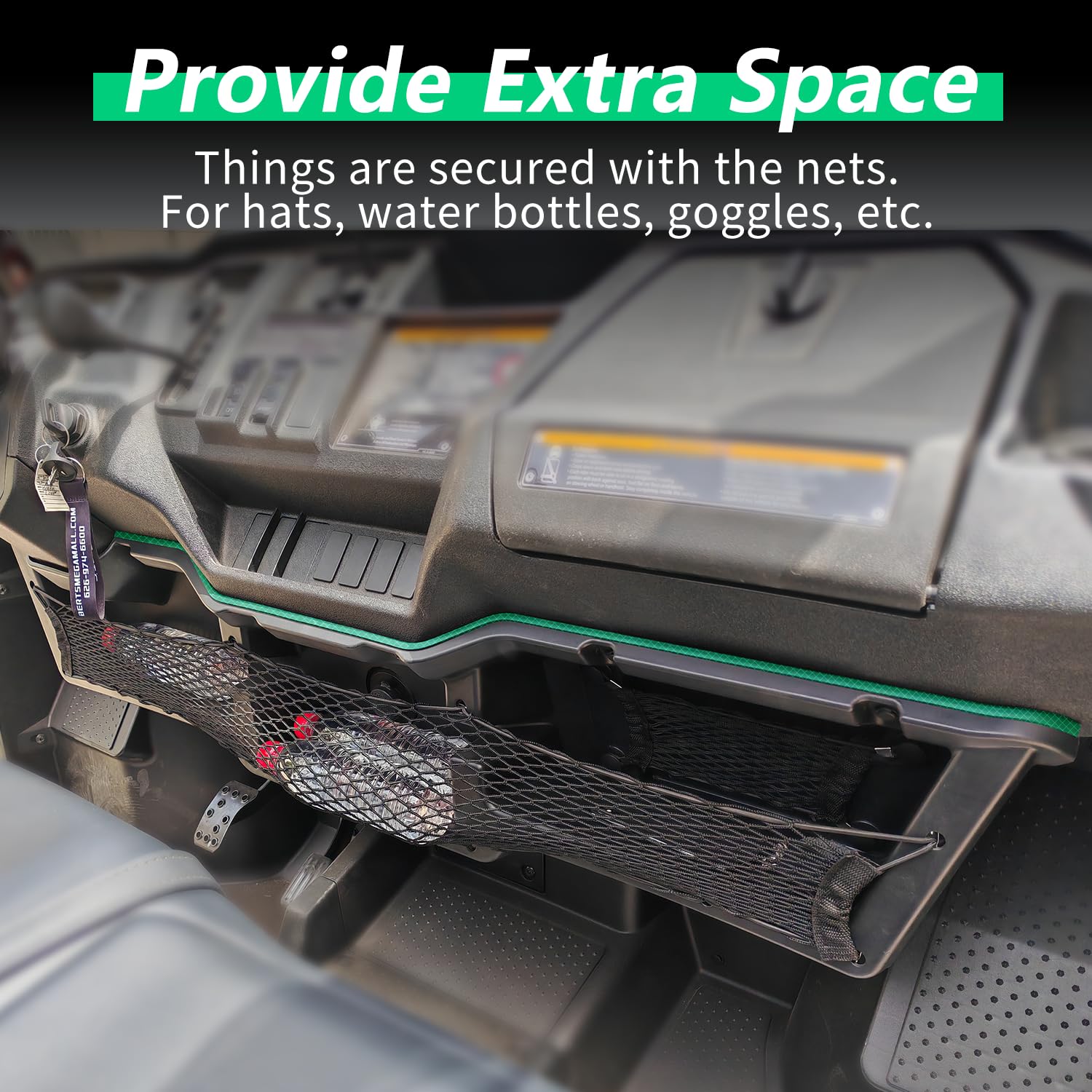 CPOWACE Under Dash Storage Compatible with Honda Pioneer 1000 5, Black Under Console Storage Box Compatible with Honda Pioneer 1000-3 1000-5 Seater 3P 5P 2016-2025 Accessories, Repalce #08L71-HL4-F00