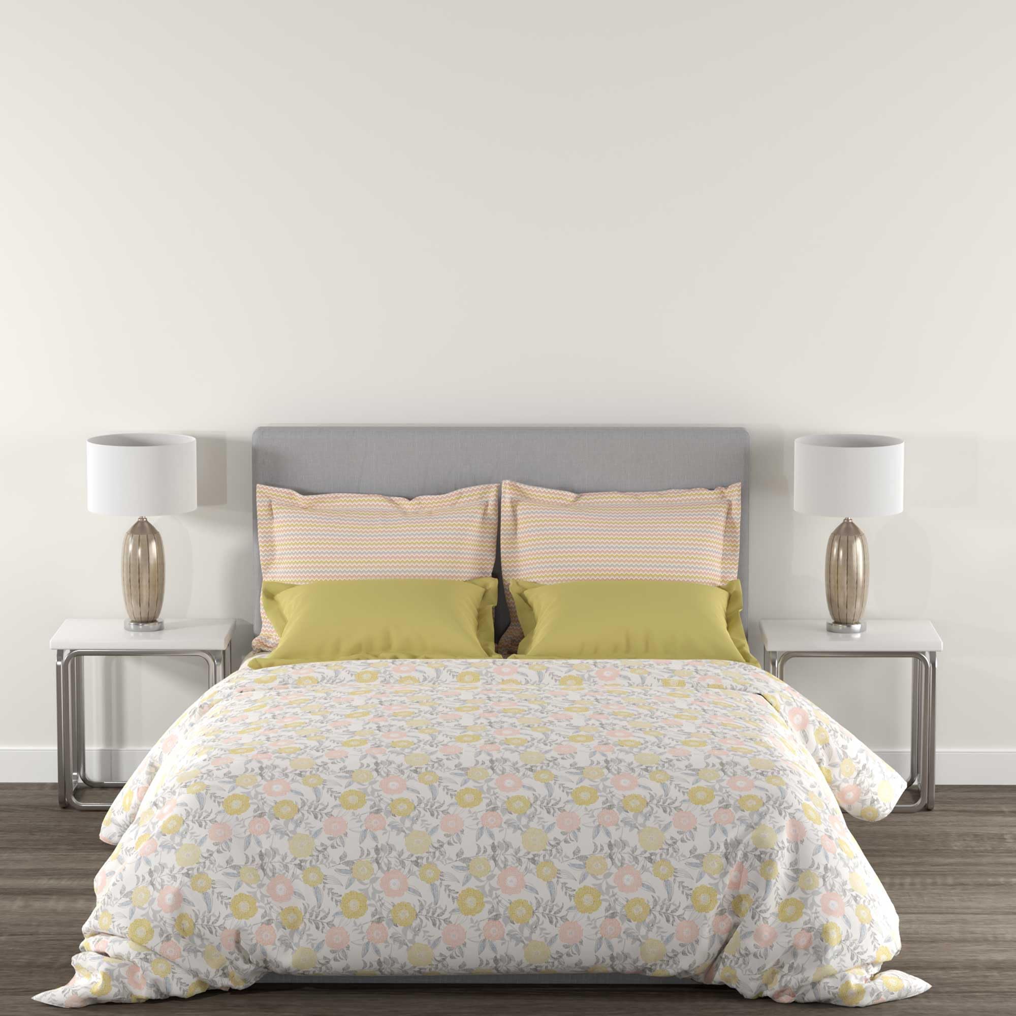 Trident bedsheet Set - Home, 100% Cotton, Bedsheet for Double Bed (1 King Size Bedsheet with 2 Pillow Covers) Superior Softness, 144 Thread Count-Doodle Flora Peach (B0CYCRWLYL) Amazon Price History, Amazon Price Tracker