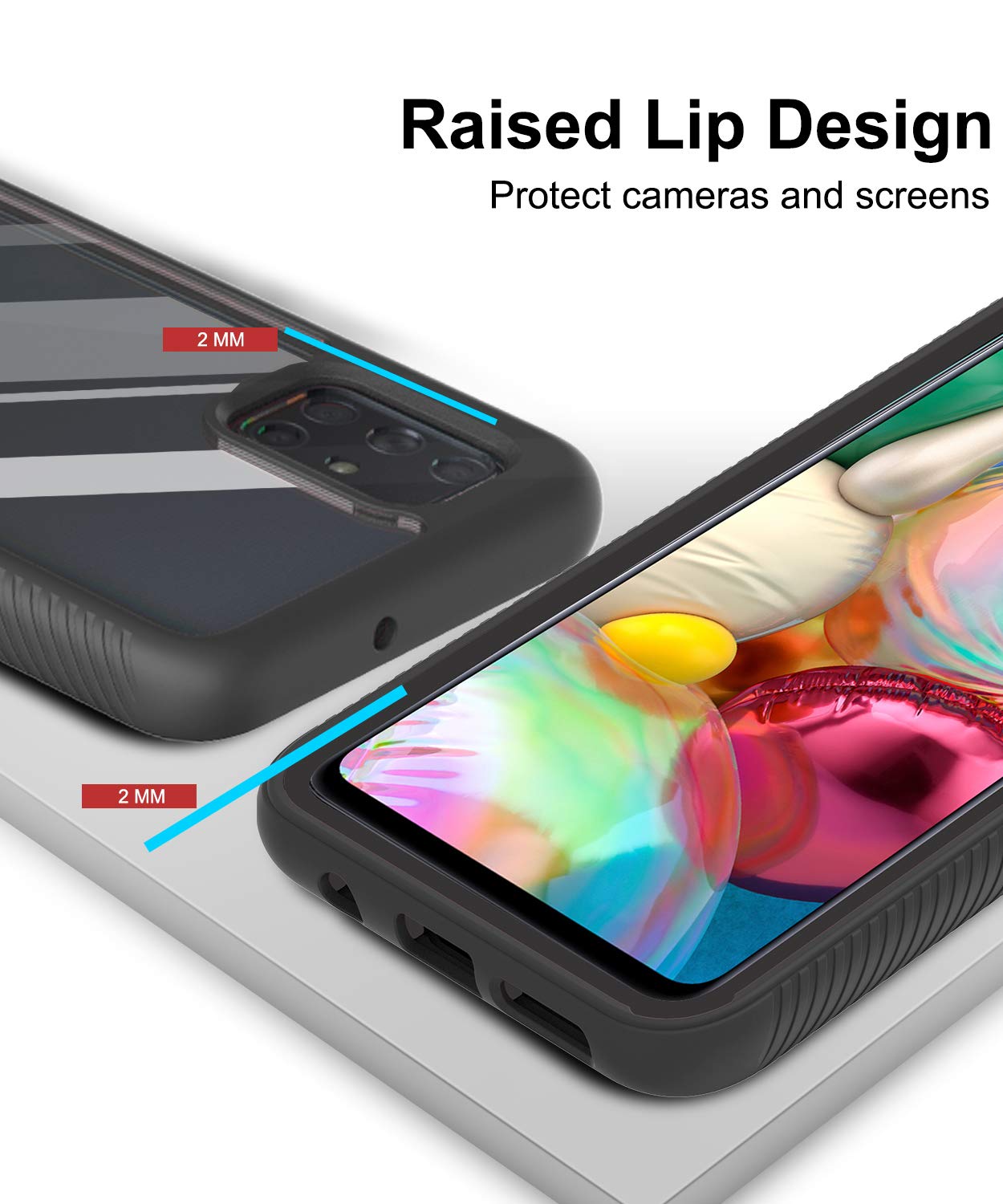 LeYi Compatible with Samsung Galaxy A71 Case (Not Fit A71 5G), Samsung A71 Case with Tempered