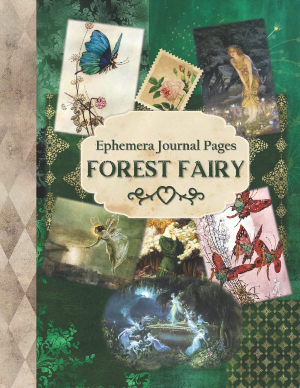 Ephemera Journal Pages Forest Fairy: Vintage Junk Journal Kit With Patterns, Tags, and Labels for Card Making and Paper Crafts