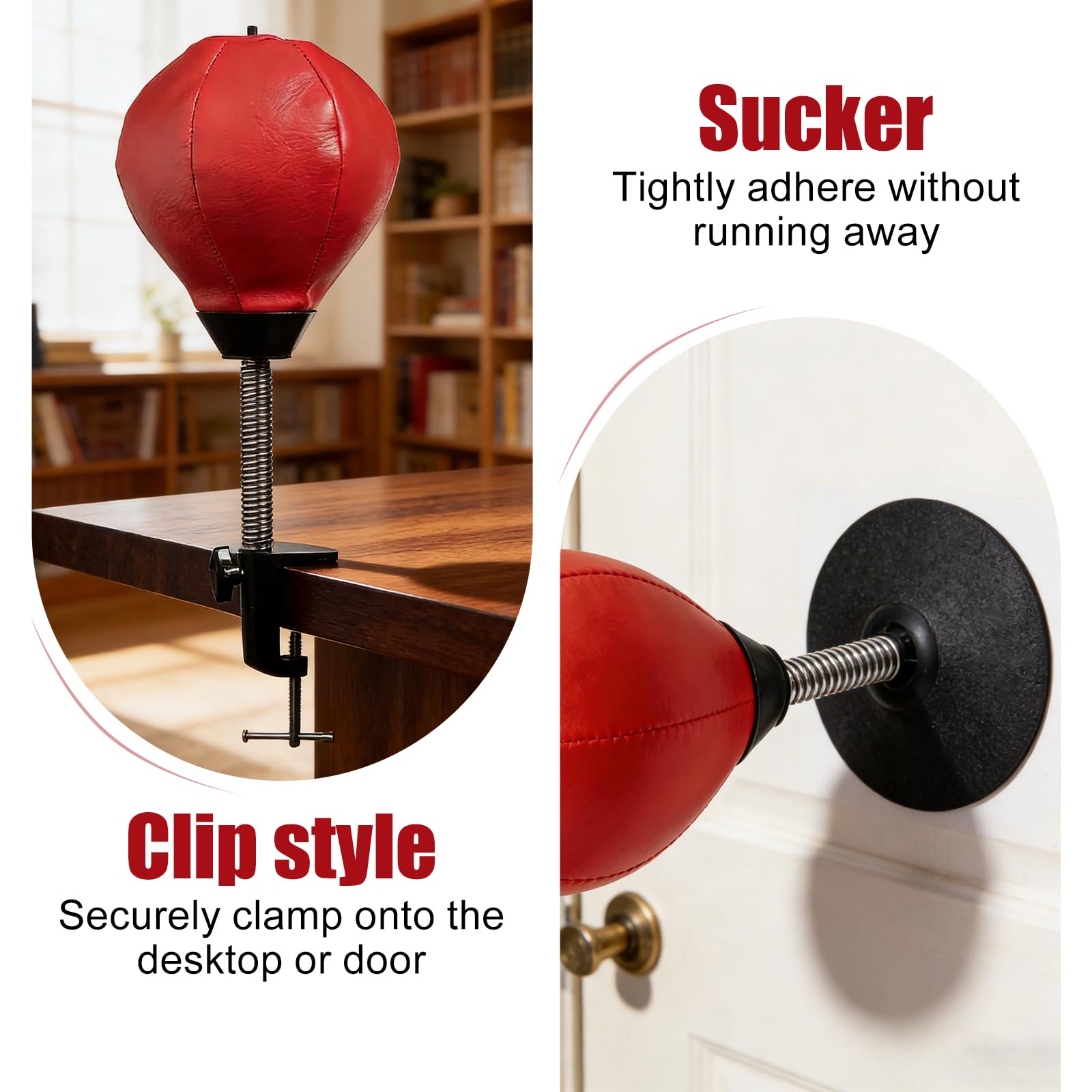 Punchingball Mesa: saco de boxeo de escritorio con ventosa superfuerte y abrazadera de mesa, saco de boxeo de pie para mesa de oficina y mostradores, para niños y adultos — view 5