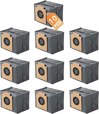 Chuancheng 10 Pack Dust Bags Replacement for Eufy Clean X8 Pro/X10 Pro Omni Robot Vacuum Self-Empty Station Accessories Part