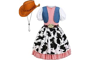 LMYOVE Halloween 6T Cowgirl Costume for Girls