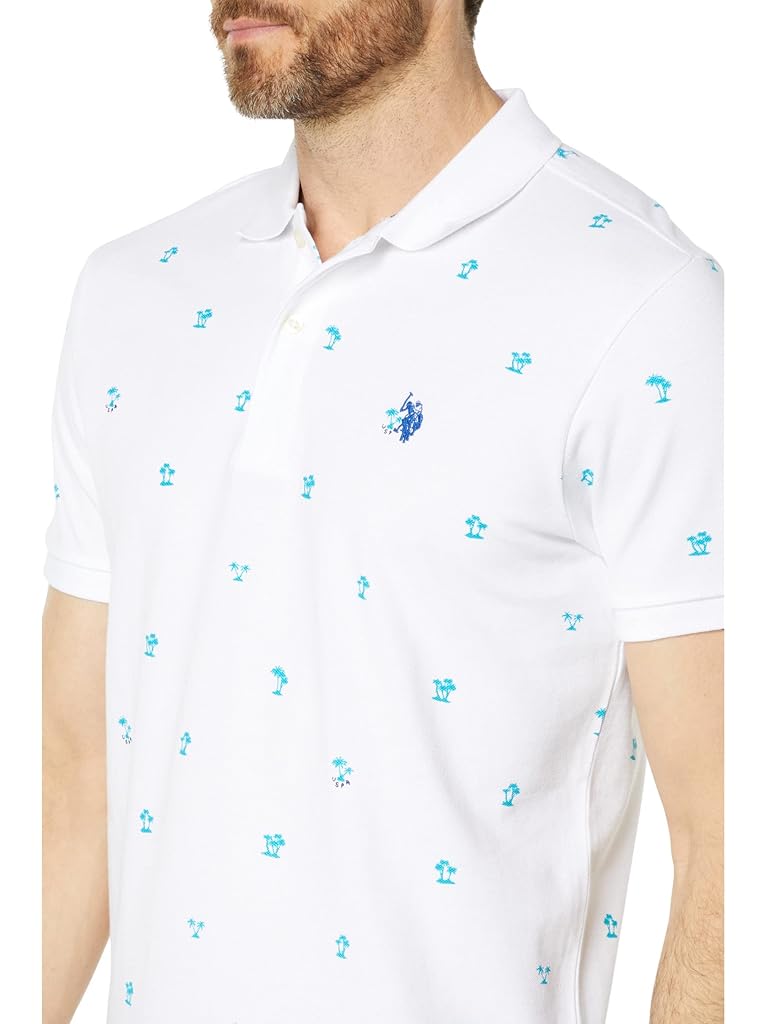 U.S. POLO ASSN. Palm Print Slim Polo