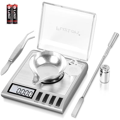 Fuzion Milligram Scale, 50g/0.001g Digital Milligram Scale with Calibration Weights, Jewelry and Gem Scale, Mg Scale for Powder, Reloading, Includes Scoop, Powder Pan and Tweezers