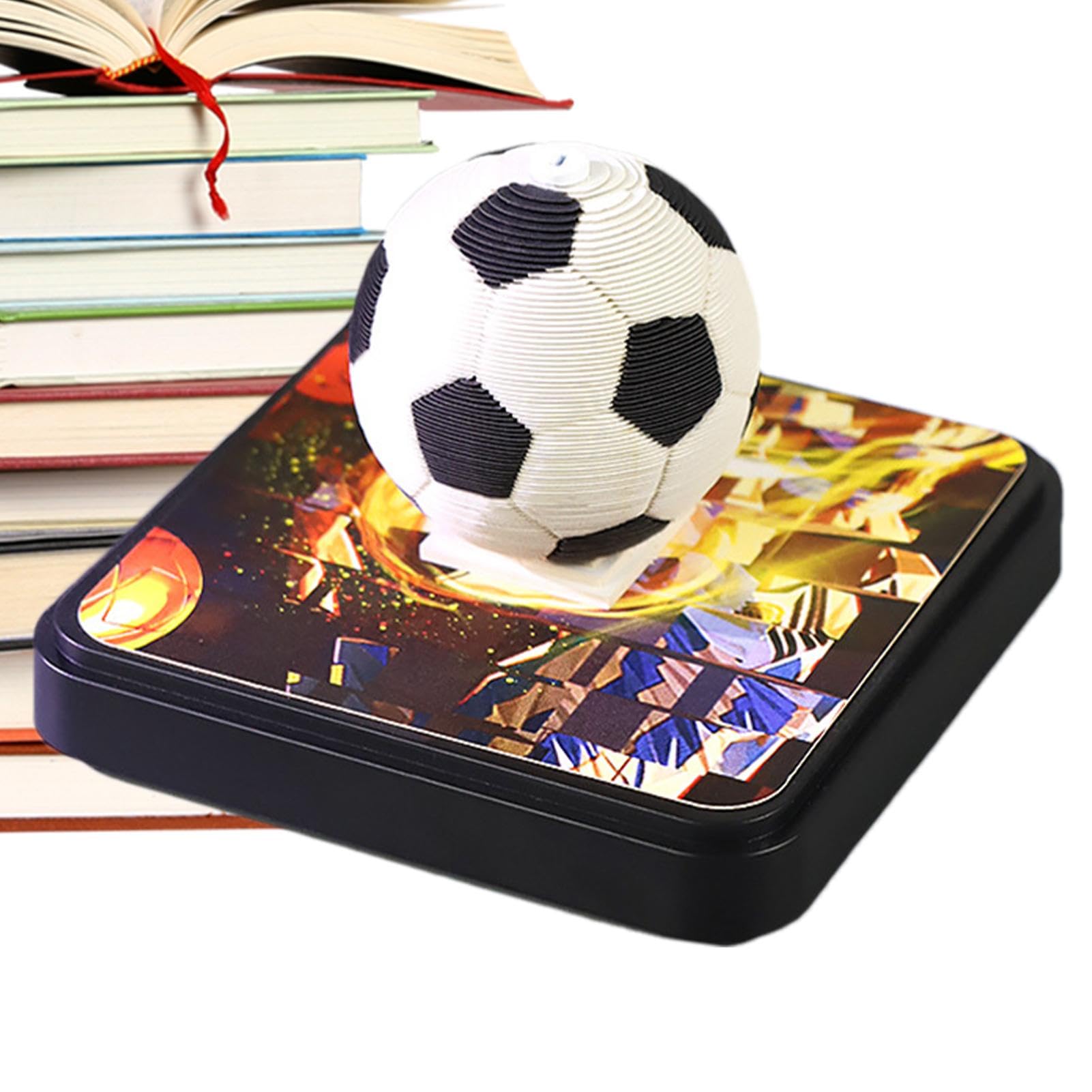 Kunstkalender Notizblock Kalender 2025 | Ballsport-Notizblock für den | Schreibtisch | Basketball-Statue mit Papierschnitzerei