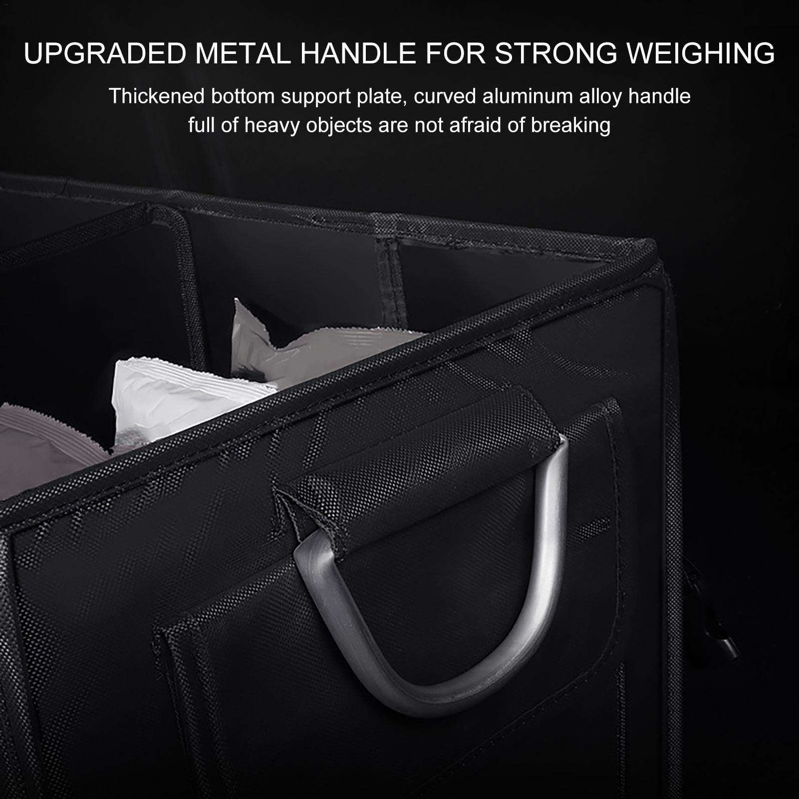 Scatola portaoggetti pieghevole per bagagliaio, in tessuto Oxford