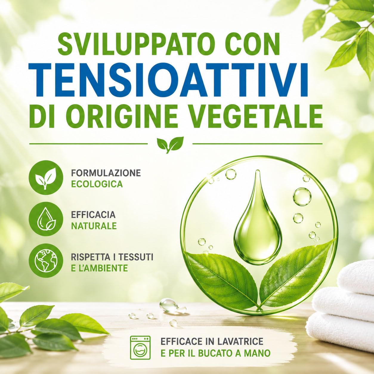 EKO Detersivo Lavatrice Ecologico Concentrato 5L – 167 Lavaggi, Senza Profumo, Ideale per Pelli Sensibili, Neonati e Bambini, Ecologico - Certificato