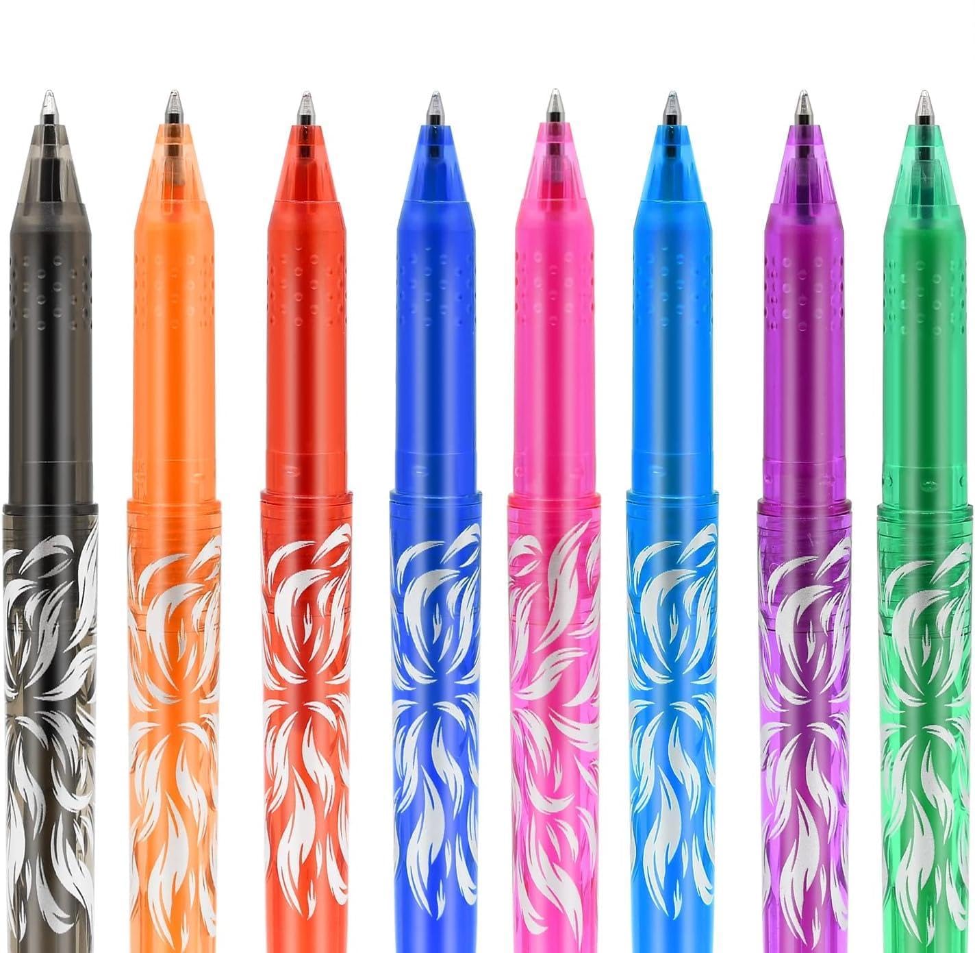Numbudh 8 penne cancellabili, penne gel cancellabili, inchiostro liquido, penne gel ad asciugatura rapida, penne gel cancellabili, punta da 0,5 mm, penne Rub-Out