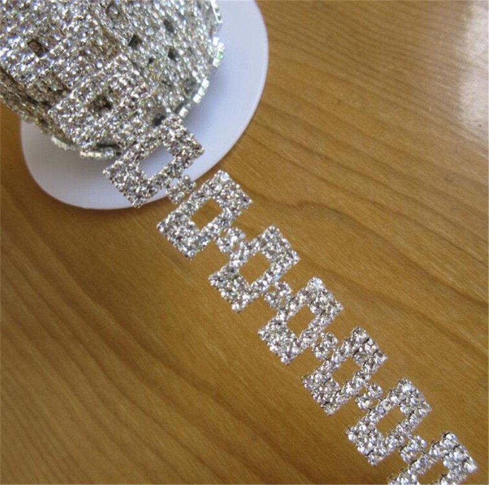 Amazon.com: 30 cm Bling Diamante Diamond Trim Ribbon Beaded Rhinestone 1.5  cm Width Chain Crystal Gem Sparkle Wedding Bridal Prom Evening Dress  Applique Accessories Sash Belt Headband Decor Headdress DIY Craft