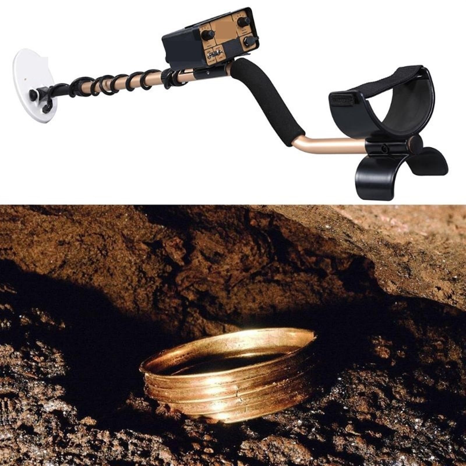 Wykrywacz metalu, Złoty wykrywacz złota 71kHz podziemny łowca skarbów wysokiej czułości lokalizator metali jubilerskich