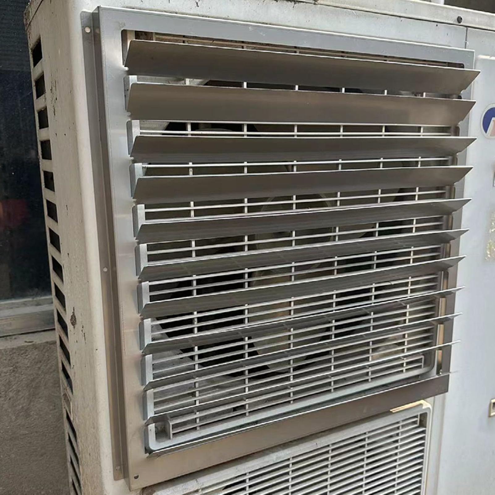 Copertura per unità AC, deflettore per condizionatore d'aria, griglia di protezione in acciaio inox per compressore esterno condensatore – Schermo di recinzione guida vento
