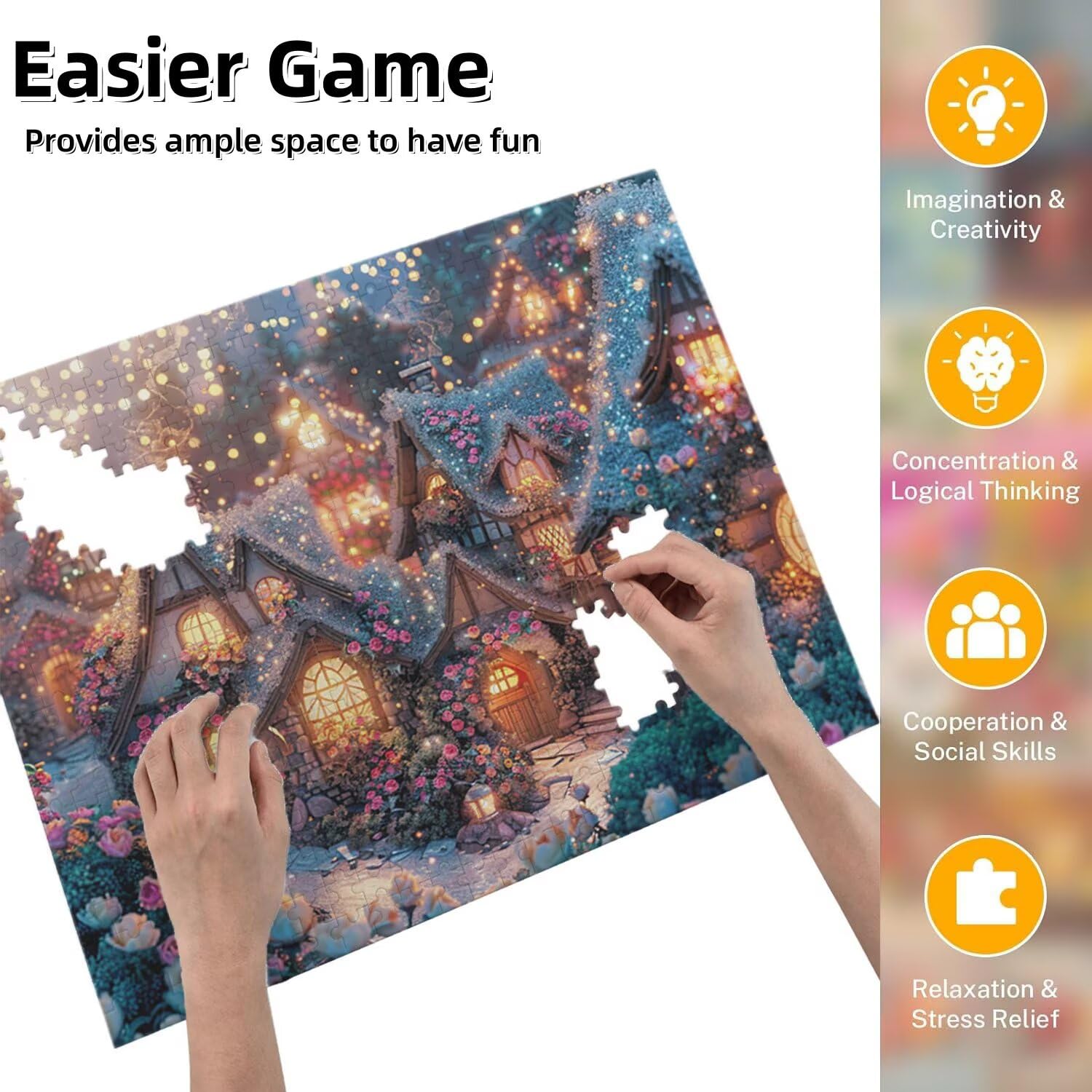 Jigsaw Puzzle, 2000 Pezzi Puzzle Classici, Città Puzzle Rilassamento Intelligence, Mpossibile Difficile Puzzle Impegnativo per Adulti Puzzle Gioco Familiare, Regalo per Amore Amico Vista fr0-1212