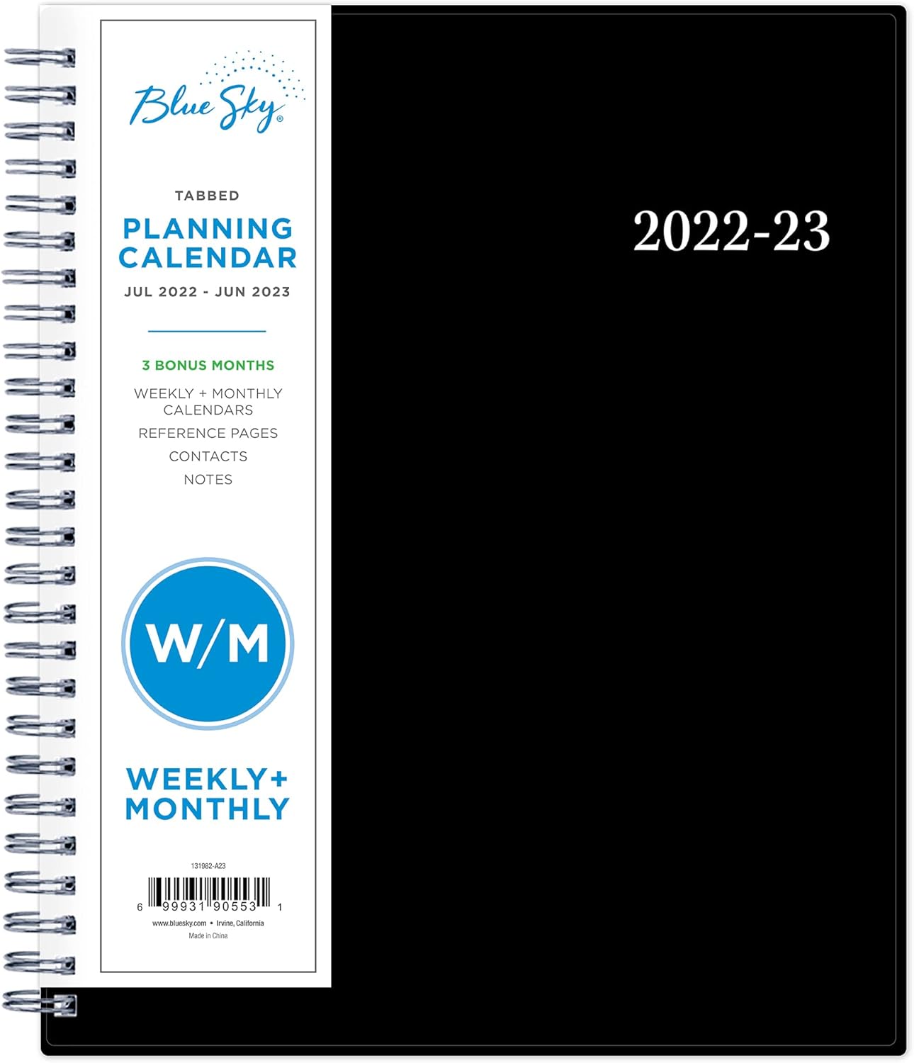 Blue Sky 2022-2023 Academic Year Weekly & Monthly Planner, 8.5" x 11", Flexible Cover, Wirebound, Enterprise (130609-A23) : Everything Else