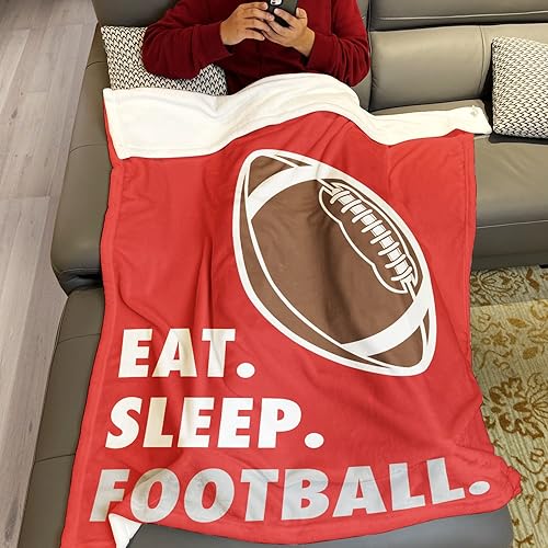 Miniatura 3 de HommomH Manta deportiva de forro polar de 40 x 50 pulgadas, color rojo, ligera, mullida, acogedora, suave, cálida para hombres, niños, adolescentes,