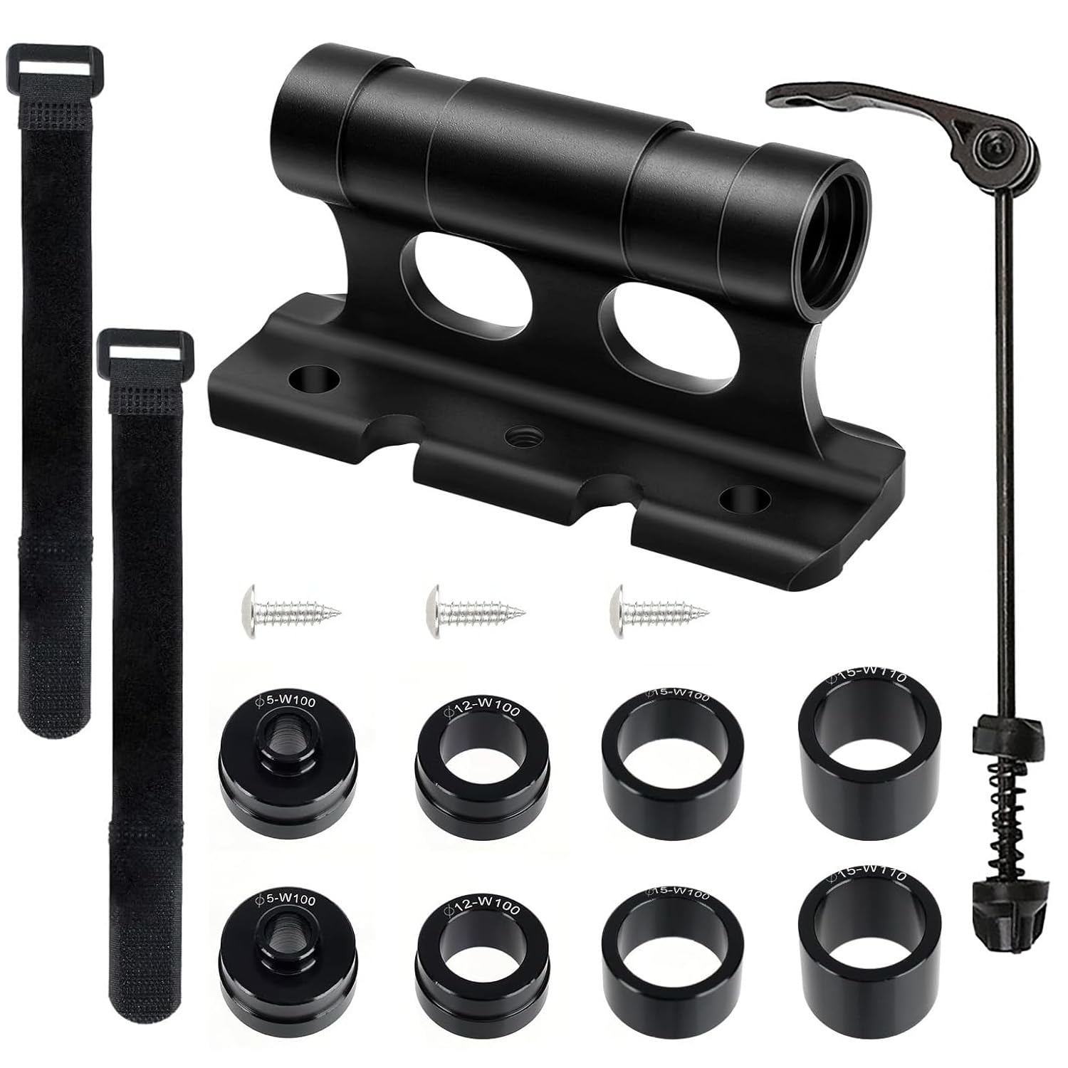 Bicycle Fork Mount for Car Roof & Truck Bed, Universal Quick-Release Bike Fork Mount, Quick Release MTB Thru Axle Carriers Aluminum Alloy Bicycle Fork Bracket Frame (A)