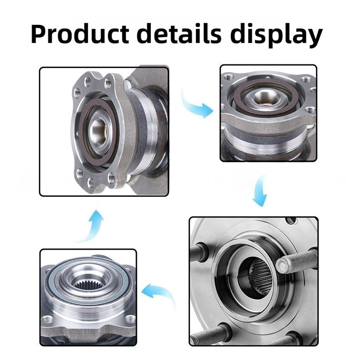 Compatible with CRV 97-01 Premium Quality Performance Wheel Hub Unit Bearing Assembly with Axle Front Rear 42201-S10-008