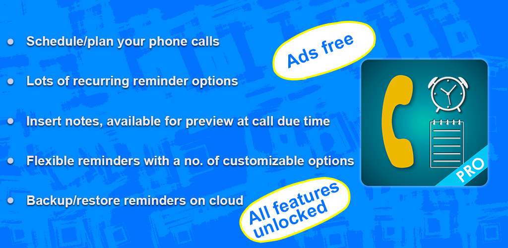 Schedule phone calls : Call Reminder + Notes [PRO]:Amazon.com:Appstore ...