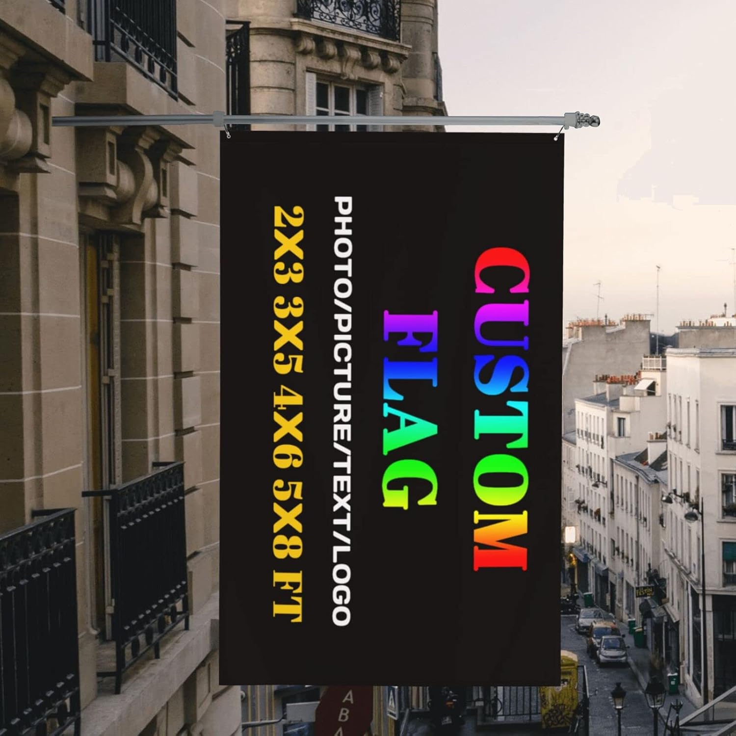 Custom Flag 5x8 Ft Customizable Flags Make Your Own Photo/Text/Logo Personalized Double Sided Outdoor Decoration