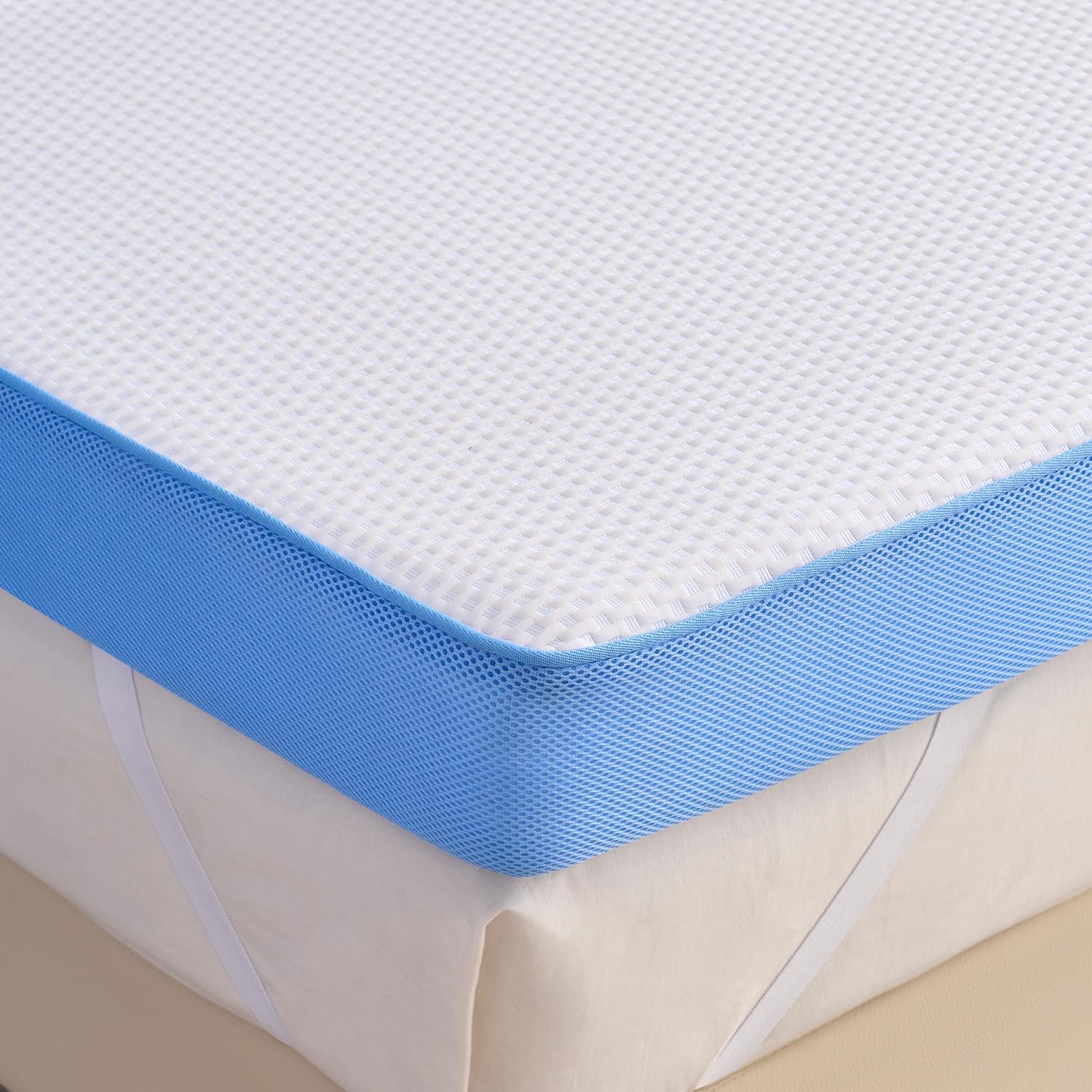 Firm Mattress Topper Queen Size, 3 Inch Extra Firm High Density Memory Foam Bed Topper for Back Pain Relief, Gel Bamboo Charcoal Infused Cooling Mattress, CertiPUR-US Certified, Washable Cover Queen 3 Inch