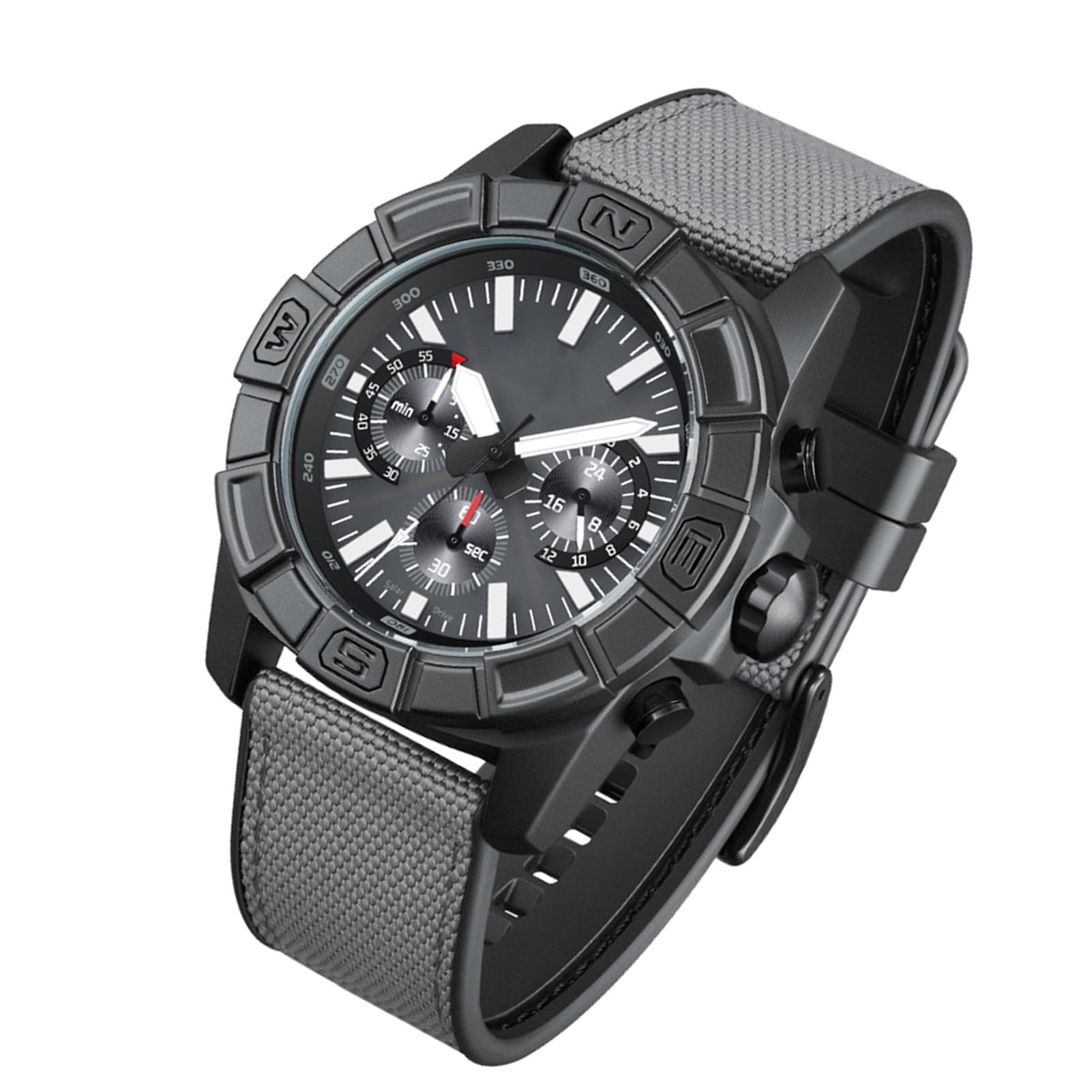 Orologio Al Quarzo Resistente Alla Pioggia da 50 M, Ad Energia Solare, con Movimento Ad Alta Precisione, per Uomo, Casual, All'aperto, Elegante Ed ecologico.
