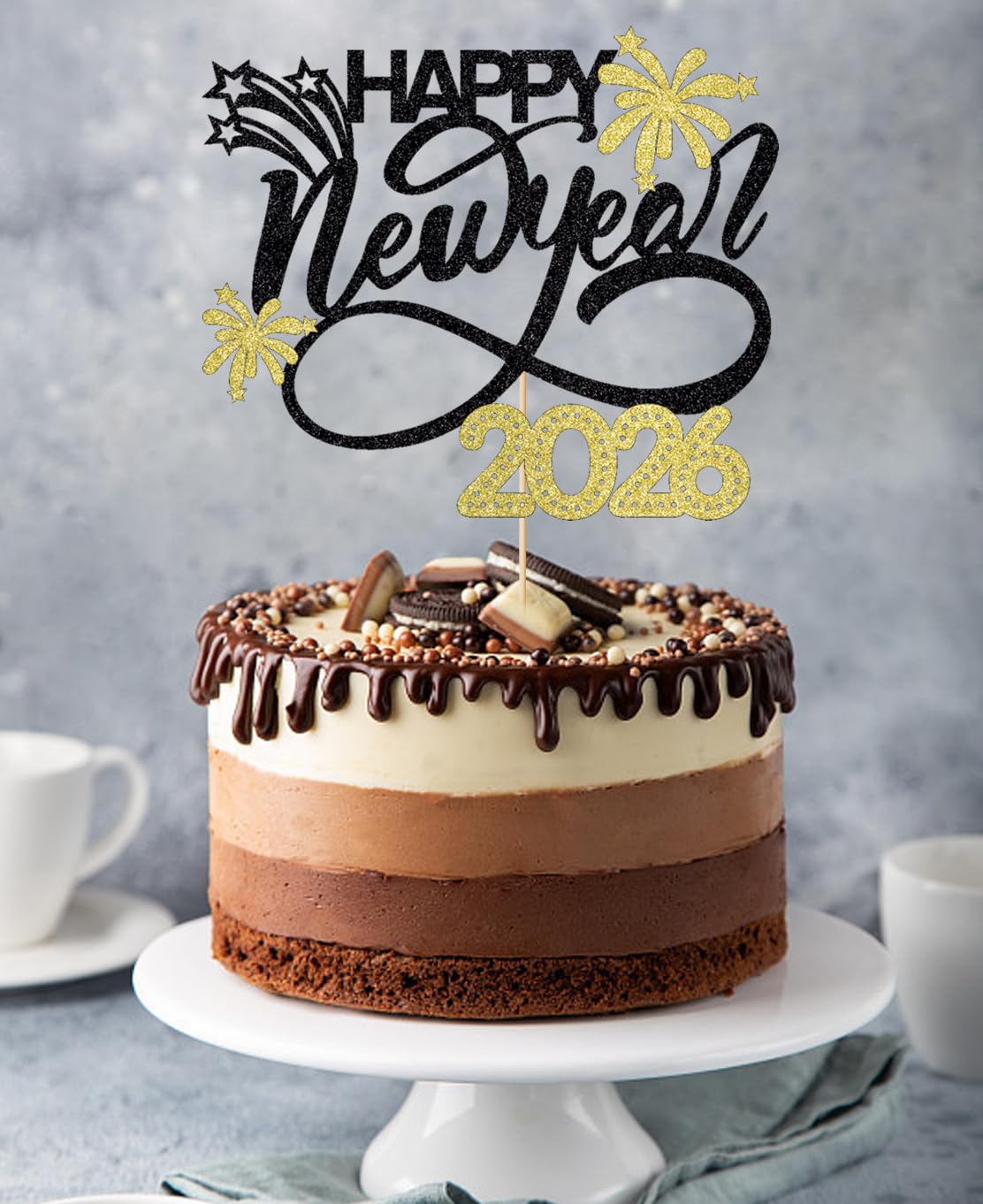 Décoration De Gâteau « Happy New Year » 2025