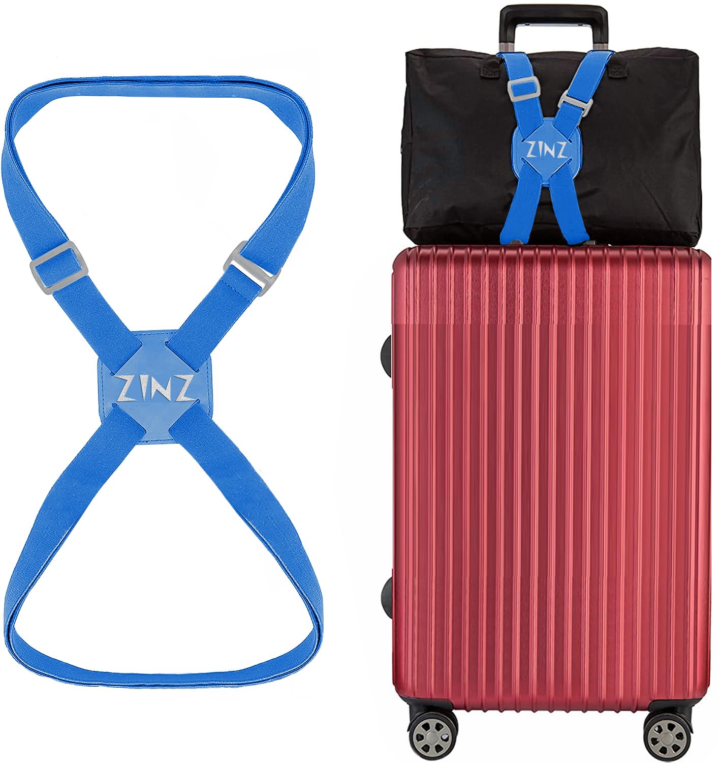 Amazon.com | ZINZ Luggage Strap, High Elastic Suitcase Belt