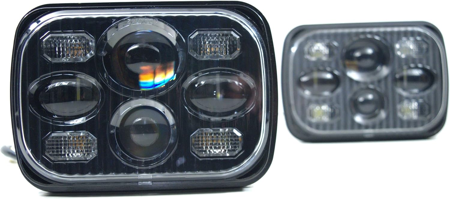 Close-up of two Morimoto Sealed5 LED Headlights