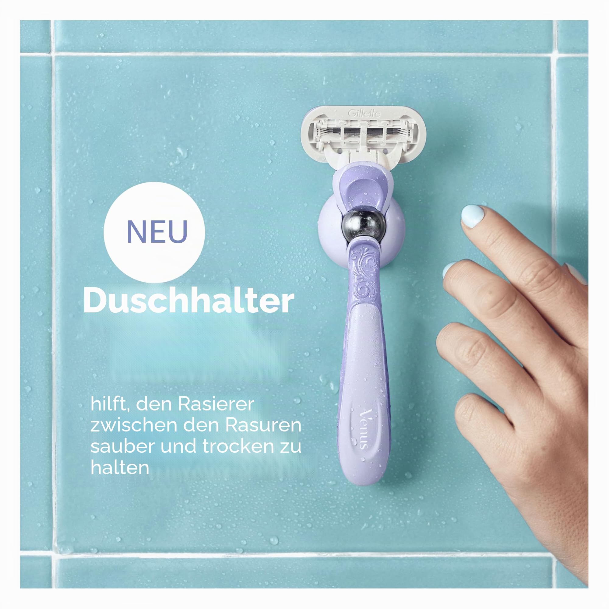 Gillette Venus Extra Smooth Swirl Damen Rasierklingen-Nachfüllpackungen, 6 Stück, 5 langlebige Klingen für eine extra glatte Rasur, die lange hält