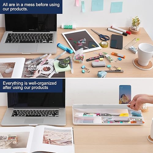 Vista 25 de TSJ OFFICE - Pizarra blanca para escritorio que se borra en seco para oficina, hogar y estudiantes, soporte para teclado de computadora, Base