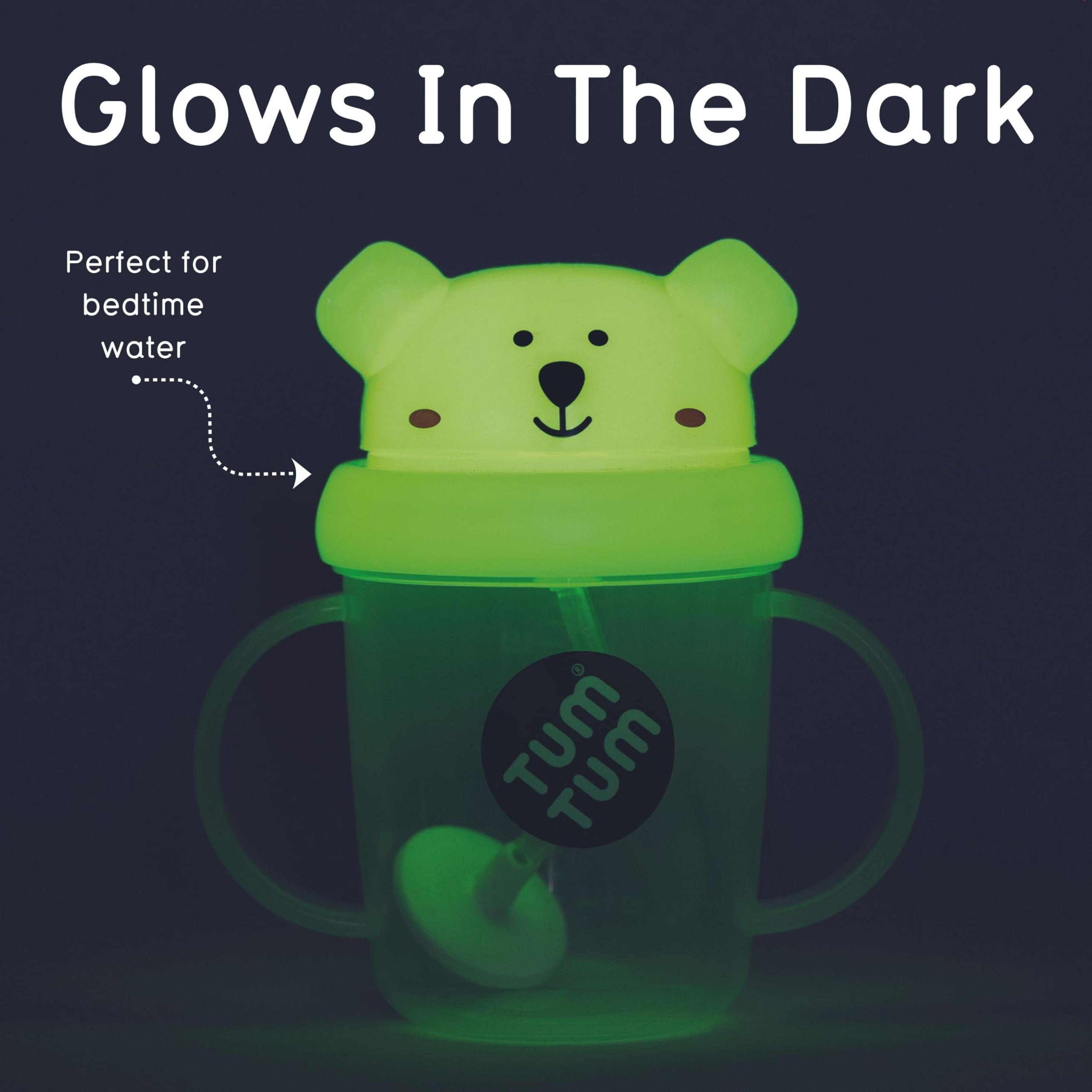 TUM TUM Tippy Up Taza con boquilla de flujo libre (sin válvula) para niños (El Oso Polar Pete 200ml)