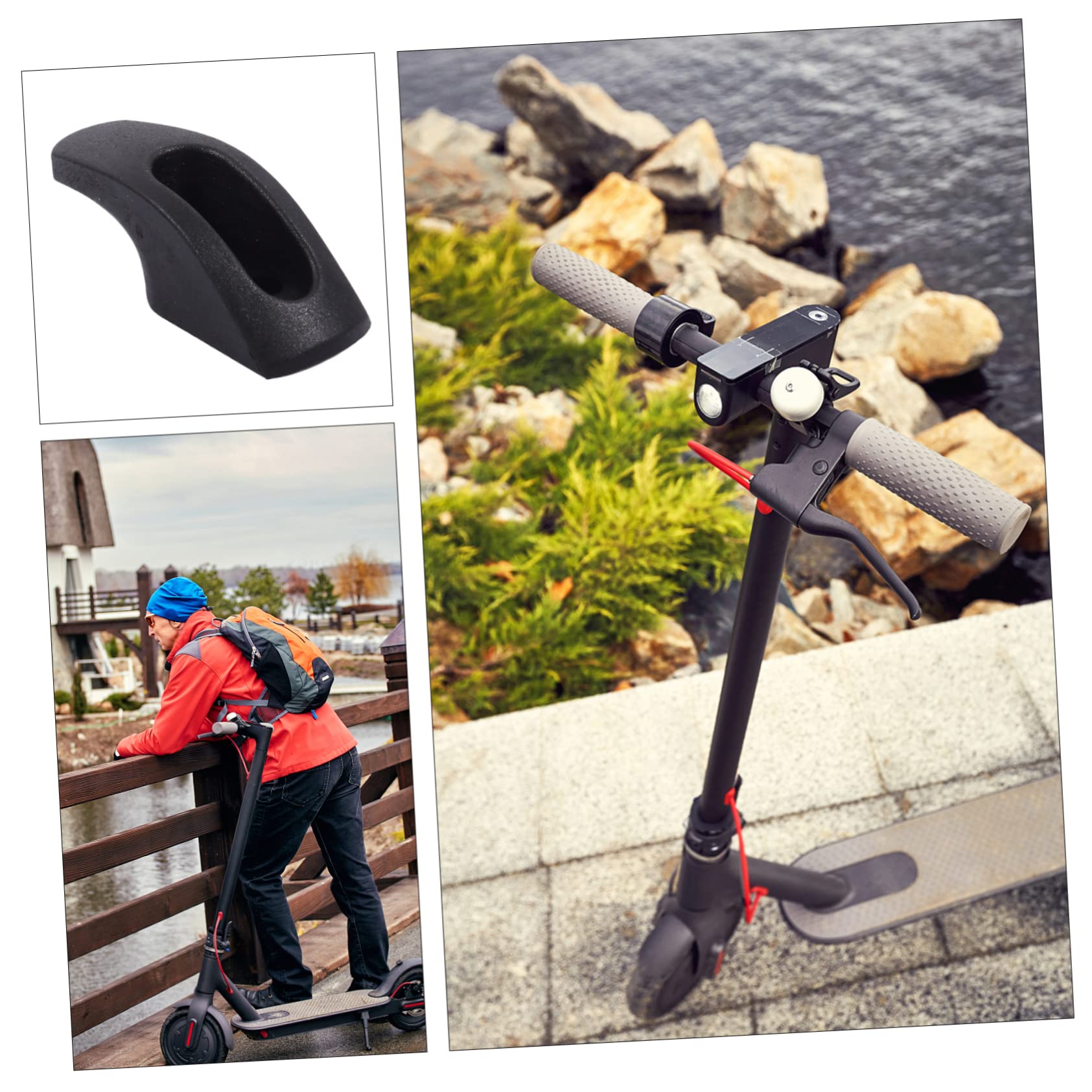 BESTonZON 3 Gancio Resistente per Scooter Elettrico Accessorio per Trasportare Casco e Borse Design e Compatibile con Monopattini Elettrici