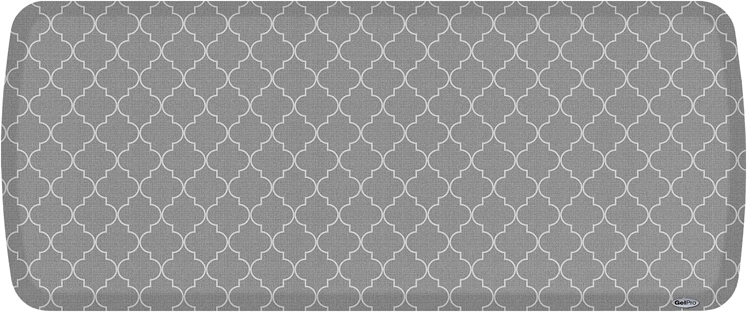 GelPro Elite Premier Gel Anti-Fatigue Kitchen Comfort Floor Mat, 20x48”, Trellis Classic Grey