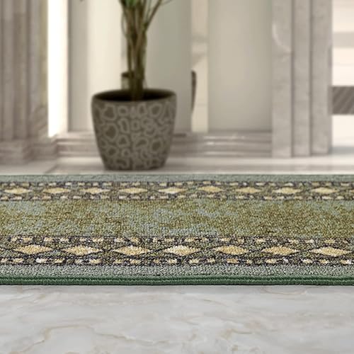 Miniatura 323 de Antep Rugs Alfombras modernas con bordes de 2 x 7 pies antideslizantes (antideslizante) de perfil bajo con parte trasera de goma para interiores
